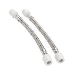 Hep2O Push-Fit Connection Flexible Tap Connectors 15mm x 15mm x 300mm 2 Pack