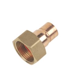 Flomasta  Copper End Feed Straight Tap Connector 15mm x 3/4"
