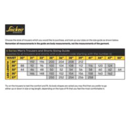 Snickers 6175 Stretch Work Shorts Black 35" W