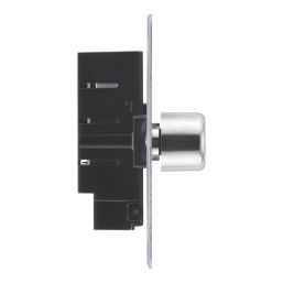 LAP  1-Gang 2-Way LED Dimmer Switch  Brushed Steel with Colour-Matched Inserts
