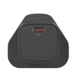 Masterplug 1-Outlet Type C Plug-In USB Charger Black 3A