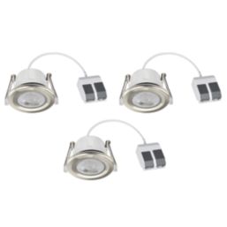LAP Myko  Fixed  Fire Rated LED Smart Downlights Brushed Chrome 4.7W 520lm 3 Pack