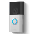 Ring  Wired or Wireless Smart Video Doorbell Plus Satin Nickel