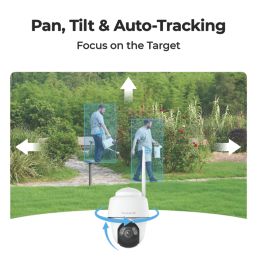 Reolink Argus Series B440 Solar & Battery-Powered White Wireless 4K Outdoor Dome Stand-Alone Security Camera