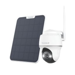 Reolink Argus Series B440 Solar & Battery-Powered White Wireless 4K Outdoor Dome Stand-Alone Security Camera