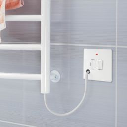 British General Evolve 13A Switched Fused Spur with LED Pearlescent White with White Inserts