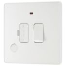 British General Evolve 13A Switched Fused Spur with LED Pearlescent White with White Inserts