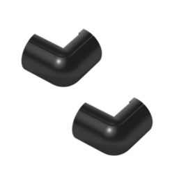 D-Line Black Micro+ Trunking External Bends 20mm x 10mm 2 Pack