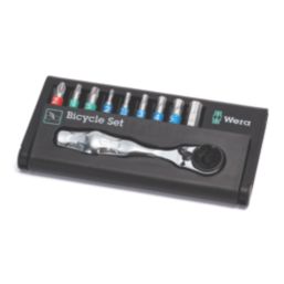 Wera Bicycle 9 Interchangeable Ratchet Screwdriver Set 10 Pieces