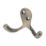 Smith & Locke Double Robe Hooks Antique Brass 49mm 5 Pack