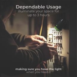 Luceco  Rechargeable LED Inspection Light Black/Green 500lm