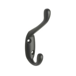 Decohooks Standard Two Prong Hook Matt Black 100mm