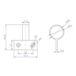 Smith & Locke Sash Window Ring Pull Polished Brass 42mm x 45mm