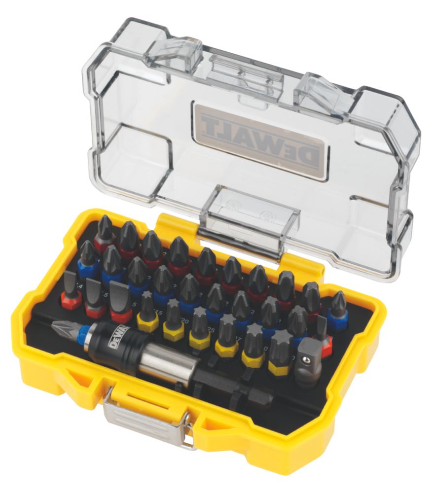 DeWalt 6.35mm Hex Shank Mixed Screwdriver Bit Set 32 Pcs Screwfix