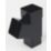 FloPlast  Square Pipe Branch Black 65mm