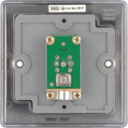 British General Nexus Metal 1-Gang Coaxial TV Socket Black Nickel