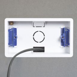 Essentials  2-Gang Dry Lining  Back Box 35mm 5 Pack