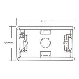 Essentials  2-Gang Dry Lining  Back Box 35mm 5 Pack