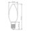 LAP  E14 Candle LED Light Bulb Milky 470lm 2.9W 4 Pack