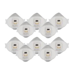 3M Aura Comfort Cool Flow Particulate 9332+ Disposable Valved Respirator P3 10 Pack