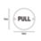 Eclipse  Pull Fire Door Sign 76mm
