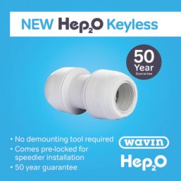 Hep2O  Plastic Push-Fit Equal Keyless Coupler 22mm