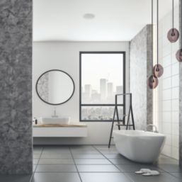 Lithe Audio 9" 50W RMS Wired or Wireless Bluetooth Bathroom Ceiling Speaker 30m White Grille