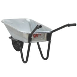 Walsall Builder Pneumatic Wheels Wheelbarrow Galvanised 90Ltr