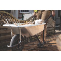 Walsall Builder Pneumatic Wheels Wheelbarrow Galvanised 90Ltr