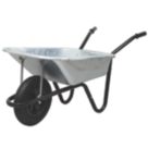 Walsall Builder Pneumatic Wheels Wheelbarrow Galvanised 90Ltr
