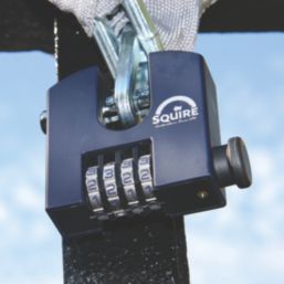 Squire  Weatherproof  Combination Block Padlock Blue 65mm