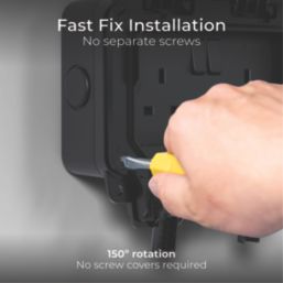 British General  IP66 13A 2-Gang SP Weatherproof Outdoor Switched Socket