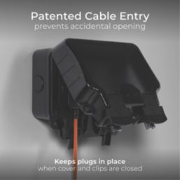 British General  IP66 13A 2-Gang SP Weatherproof Outdoor Switched Socket