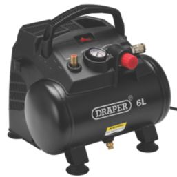 Draper 2115 6Ltr Brushless Electric Oil-Free Air Compressor 240V