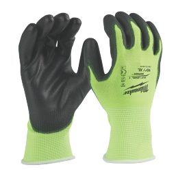Milwaukee Hi-Vis Cut Level 1/A Gloves Fluorescent Yellow X Large