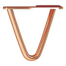 Rothley 2-Pin Hairpin Worktop Leg Polished Copper 100mm