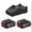 Bosch 0615A5008A 18V 2 x 4.0Ah Li-Ion AMPShare Brushless Cordless 3 Piece Kit
