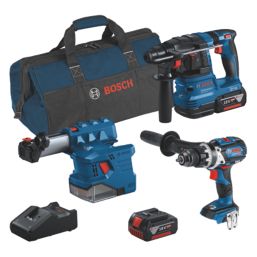 Bosch 0615A5008A 18V 2 x 4.0Ah Li-Ion AMPShare Brushless Cordless 3 Piece Kit