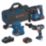 Bosch 0615A5008A 18V 2 x 4.0Ah Li-Ion AMPShare Brushless Cordless 3 Piece Kit