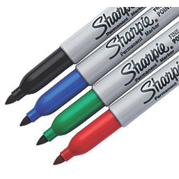 Sharpie  Fine Tip Mixed Colours Permanent Marker 4 Pieces