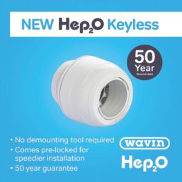 Hep2O  Plastic Push-Fit Keyless Stop End 22mm 10 Pack
