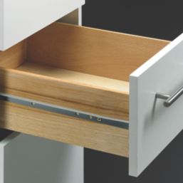 Essentials Steel Self-Closing Roller Drawer Runners 500mm 2 Pack