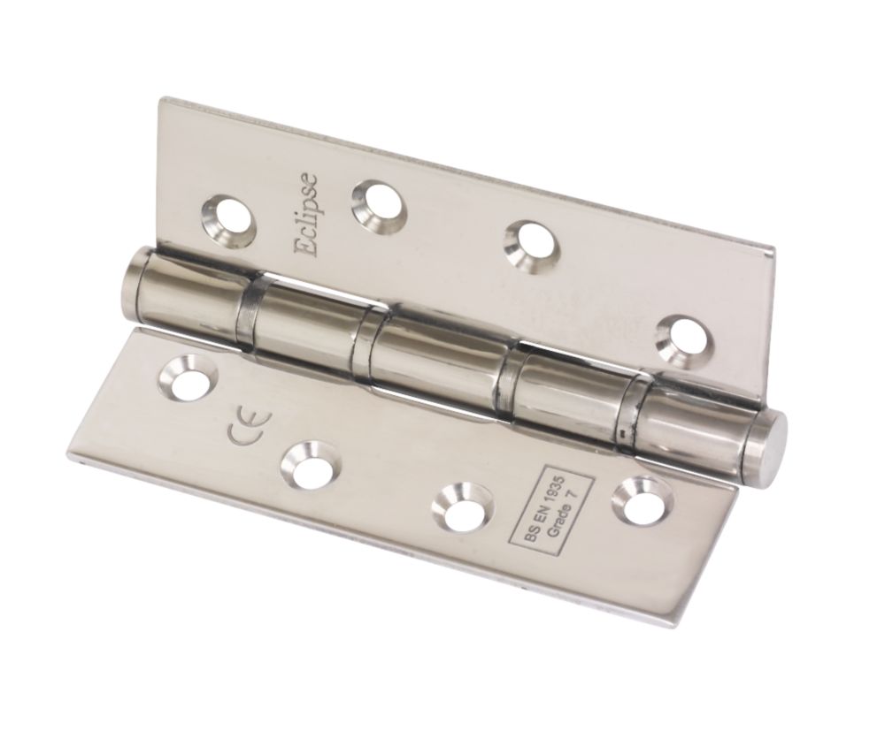 Eclipse Polished Stainless Steel Grade 7 Fire Rated Washered Hinges