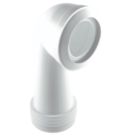 McAlpine MACFIT Rigid 90° Angled WC Long Pan Connector White 305mm