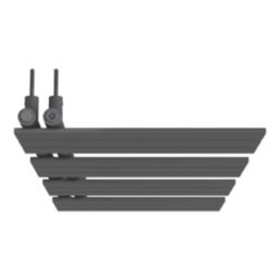 Flomasta Cantilever 1200mm x 500mm 1665BTU Anthracite Vertical Designer Radiator