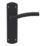 Cooke & Lewis Corfe Fire Rated Latch Lever on Backplate Handle Pair Matt Black