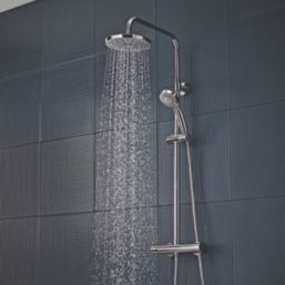 Meda Rear-Fed Exposed Chrome Thermostatic Bar Mixer Shower