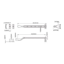 Smith & Locke Traditional Casement Stay Satin Chrome 280mm