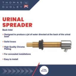 Thomas Dudley Ltd C15BCP Back Inlet Urinal Spreader Chrome