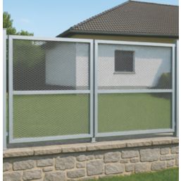 Essentials Stretched Perforated Protective Door Plate Aluminium 250mm x 500mm x 0.8mm